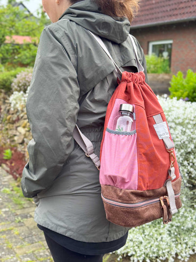 Freizeitrucksack mit Flachenfach farbenmix Ebook zum selber nähen