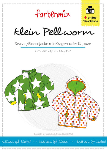 kleinPELLWORM, Fleecejacke, Schnittmuster-Ebook