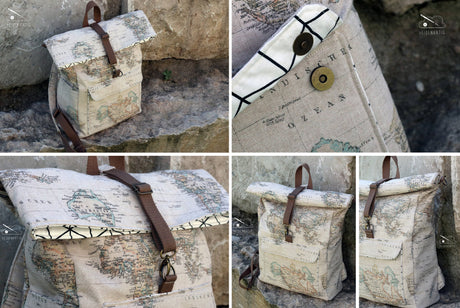 Rucksack-Landkartenstoff