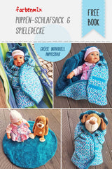 Nähanleitung Puppenschlafsack und Spieledecke – farbenmix