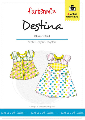 DESTINA, Blusenkleid, Schnittmuster-Ebook