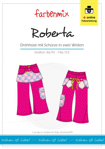 ROBERTA, Schlaghose mit Schürze, Schnittmuster-Ebook