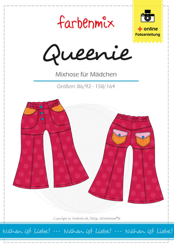 QUEENIE, 7/8-Hose für Kinder, Schnittmuster-Ebook