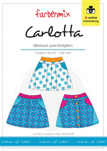 CARLOTTA, Mädchen-Rock, Schnittmuster-Ebook