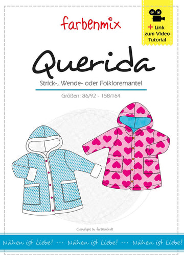 QUERIDA, Strickmantel, Schnittmuster