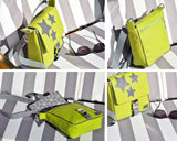 schnittmuster-handtasche-kunstleder-gelb