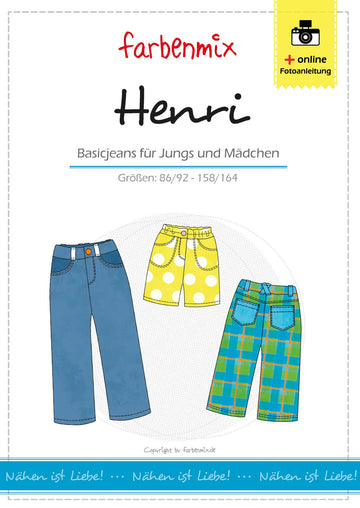 HENRI, Basic-Jeans, Schnittmuster-Ebook